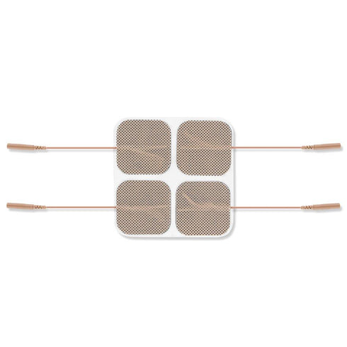 Premium Comfort Plus:  1.5" x 1.5" Square Tan Cloth Electrodes